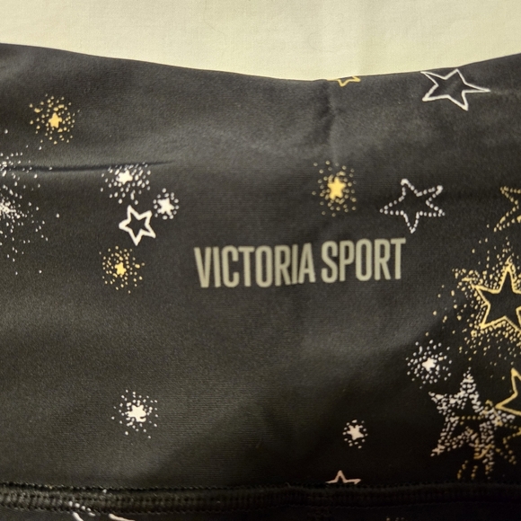 Victoria's Secret Sport Black Leggings With Stars Size M - Picture 4 of 4